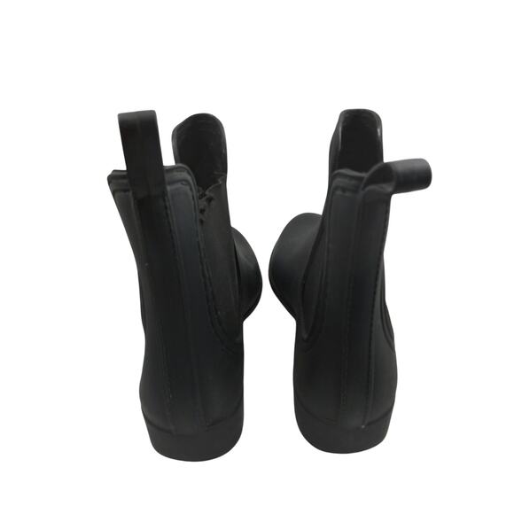 Jeffrey Campbell Rain Booties Size 9 Black Slip On Elastic Sides - Picture 2 of 9